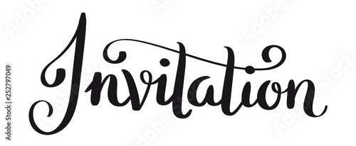 INVITATION brush calligraphy banner