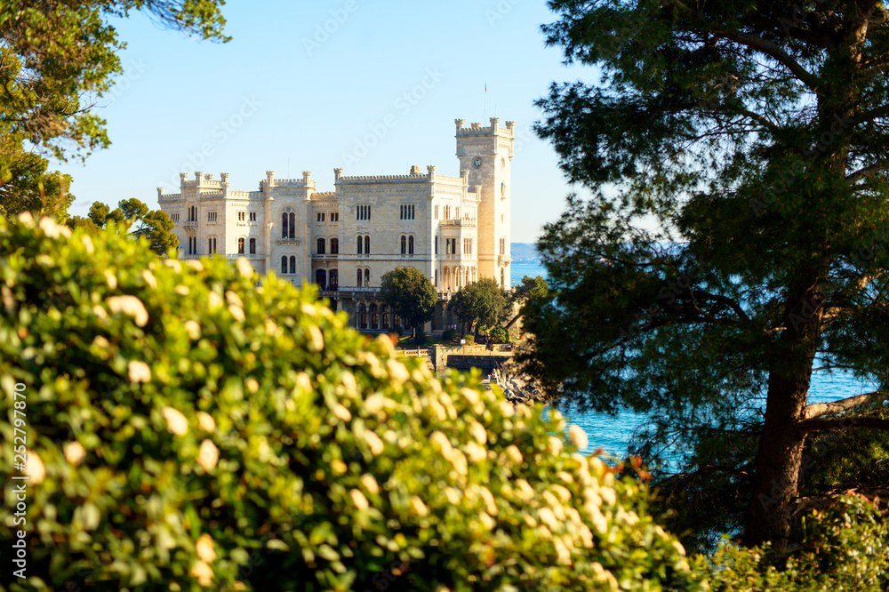 View of the Miramare castle, Trieste