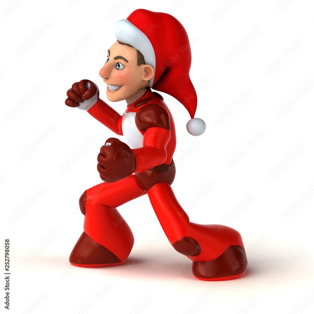 Fun Super Santa Claus - 3D Illustration Fun Super Santa Claus - 3D Illustration