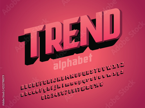 Vector of stylized modern alphabet design
