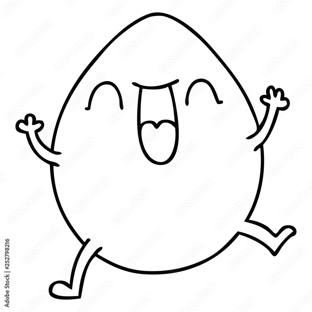 quirky line drawing cartoon egg quirky line drawing cartoon egg