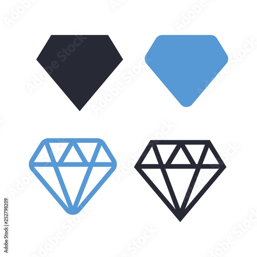 Diamond icons set. Diamond sign set. Brilliant vector icon