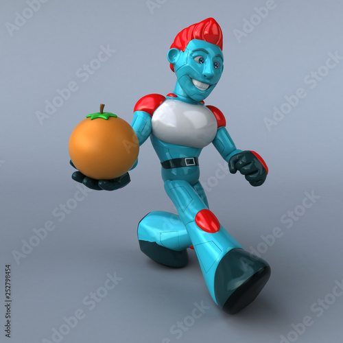 Red Robot - 3D Illustration