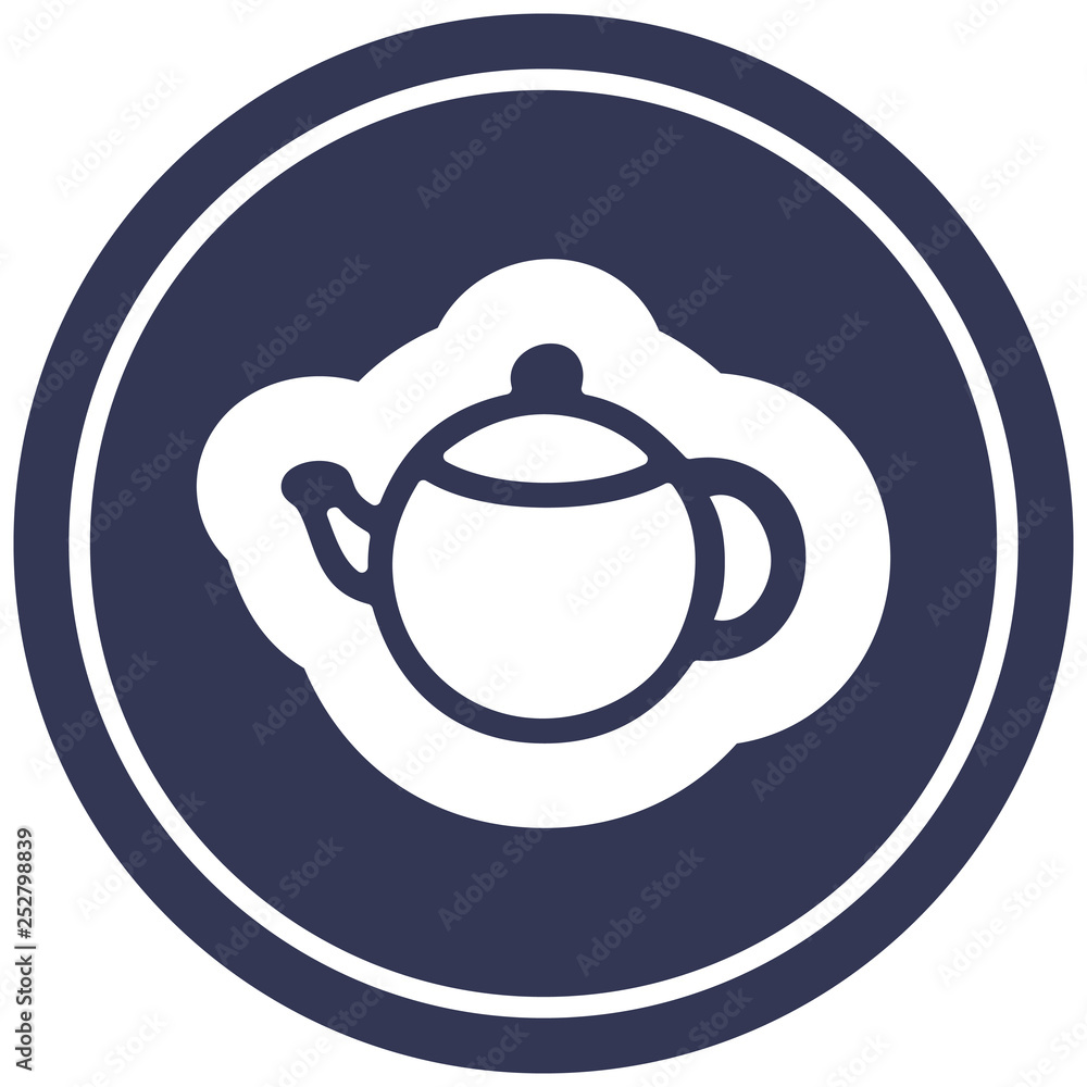 Obraz premium tea pot circular icon