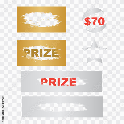 Scratch card game, scratch and win lottery. Lottery winning ticket and scratch cards