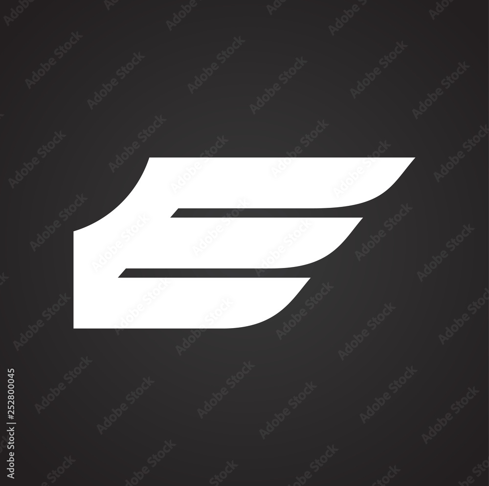 Wing icon on black background for graphic and web design. Simple vector sign. Internet concept symbol for website button or mobile app. Wing icon on black background for graphic and web design. Simple vector sign. Internet concept symbol for website button or mobile app.
