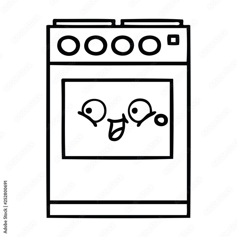line drawing cartoon kitchen oven line drawing cartoon kitchen oven