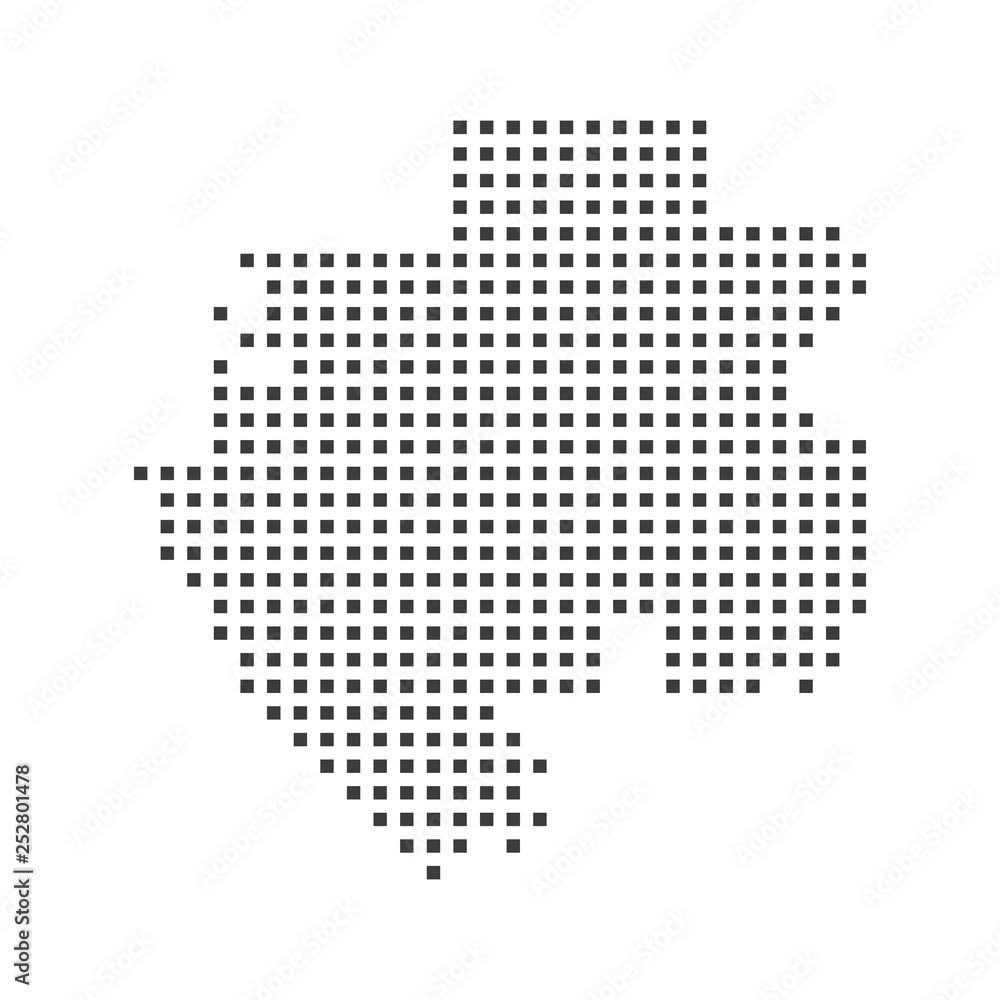 Gabon pixel map. Vector illustration.