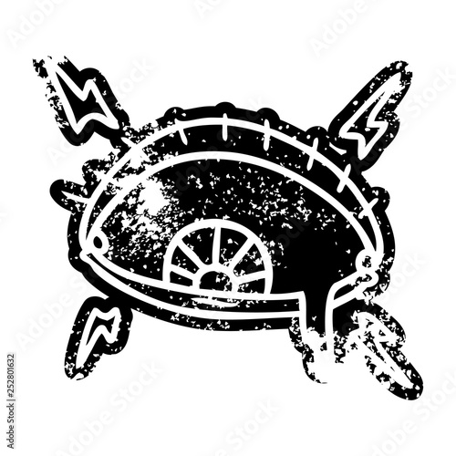 grunge icon drawing of an enraged eye