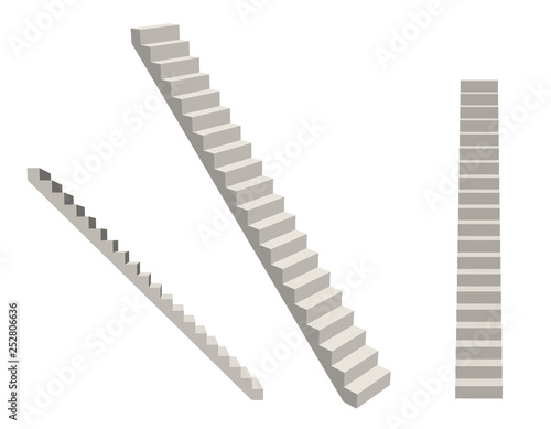 Stairway. Isolated on white...