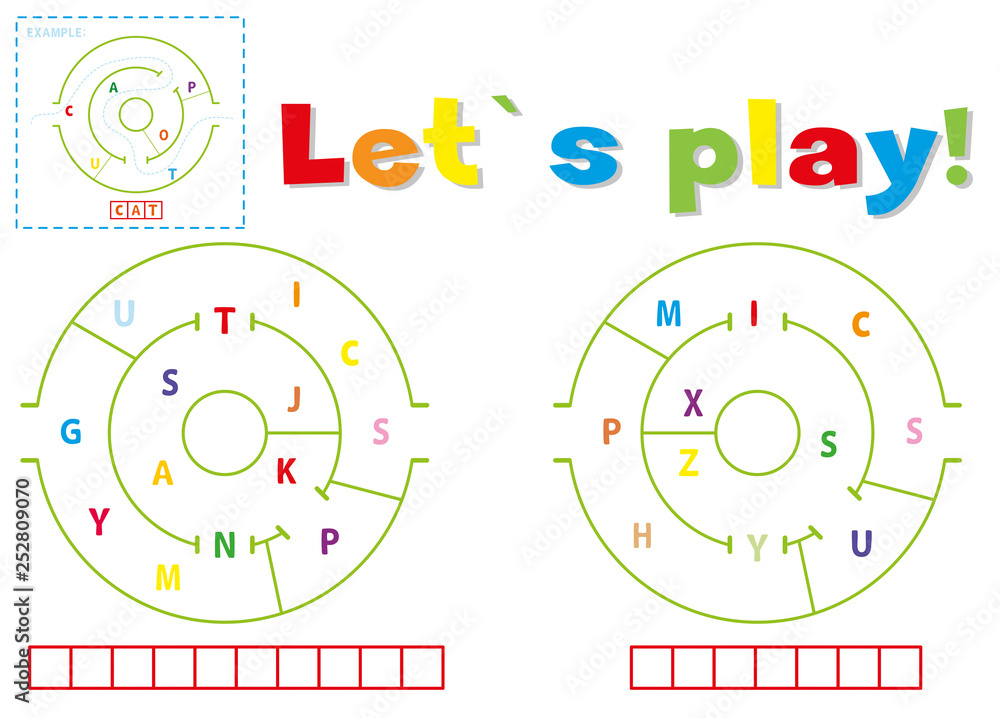 Fototapeta premium Play and write the words gymnastics and physics