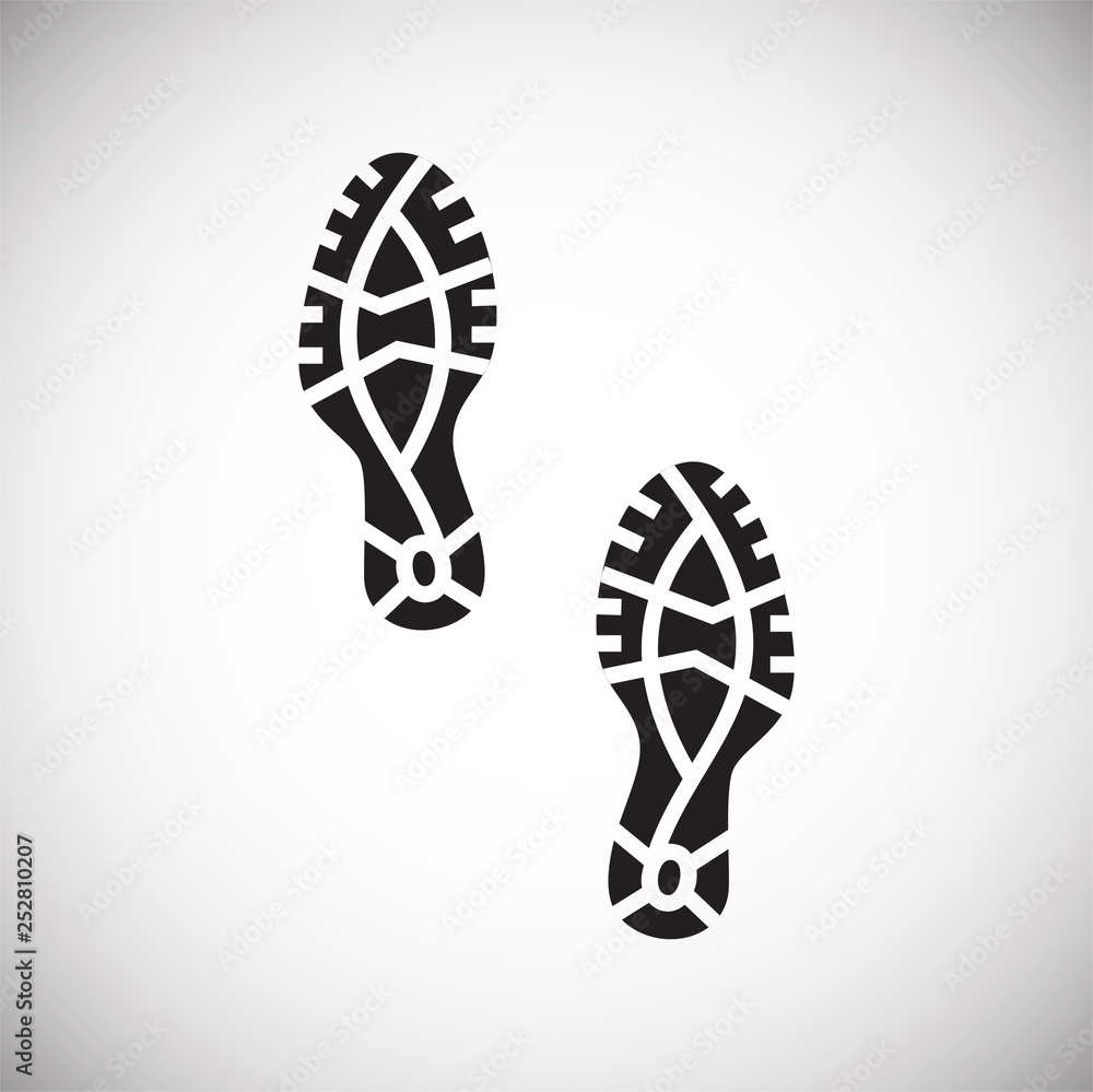 Footprint icon on white background for graphic and web design. Simple vector sign. Internet concept symbol for website button or mobile app. Footprint icon on white background for graphic and web design. Simple vector sign. Internet concept symbol for website button or mobile app.