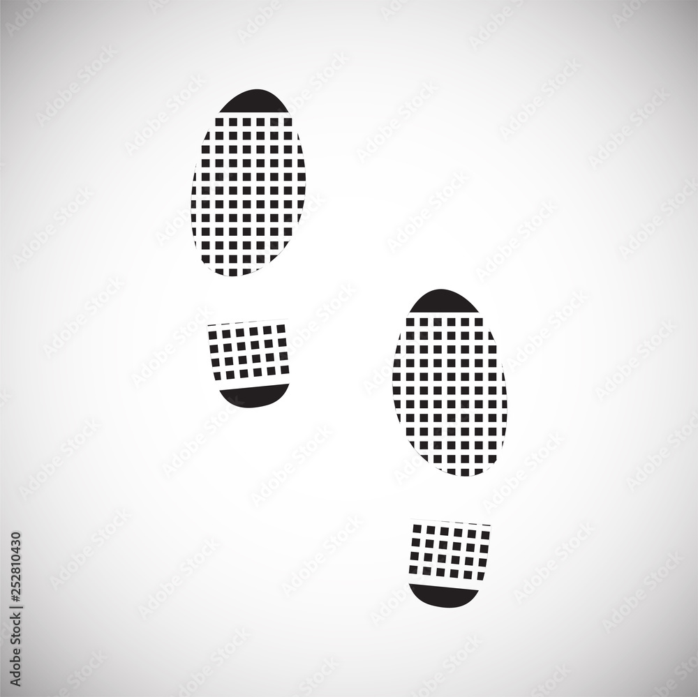 Footprint icon on white background for graphic and web design. Simple vector sign. Internet concept symbol for website button or mobile app. Footprint icon on white background for graphic and web design. Simple vector sign. Internet concept symbol for website button or mobile app.