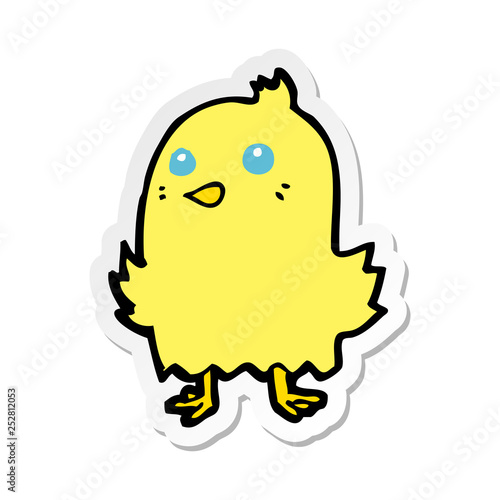 sticker of a cartoon bird