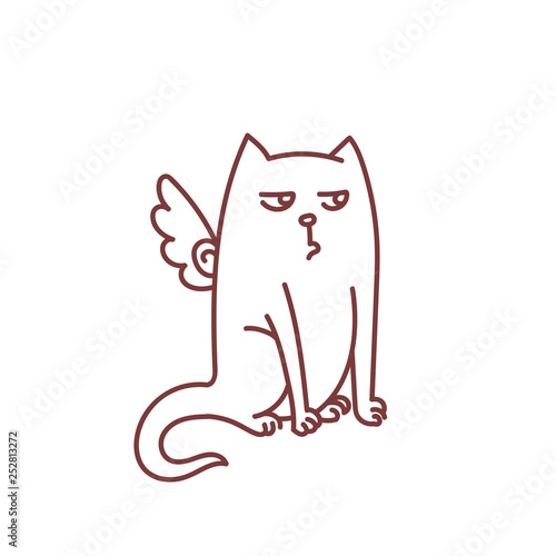 Not impressed angel cat
