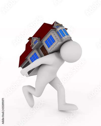men carry house on back. Is...