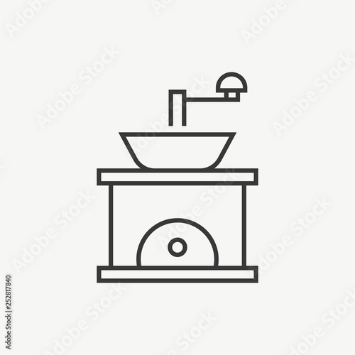 Coffee Mill Modern Simple Vector Icon