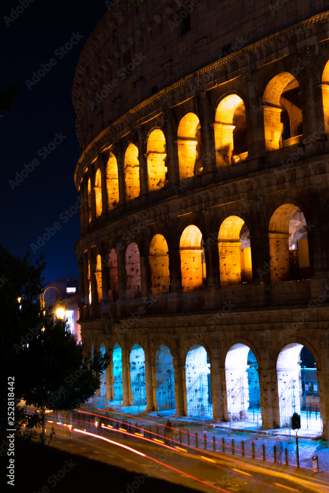 Rome/Italy 21 february 2019 : Colosseo the greatest architecture building of rome and all the roman empire years
