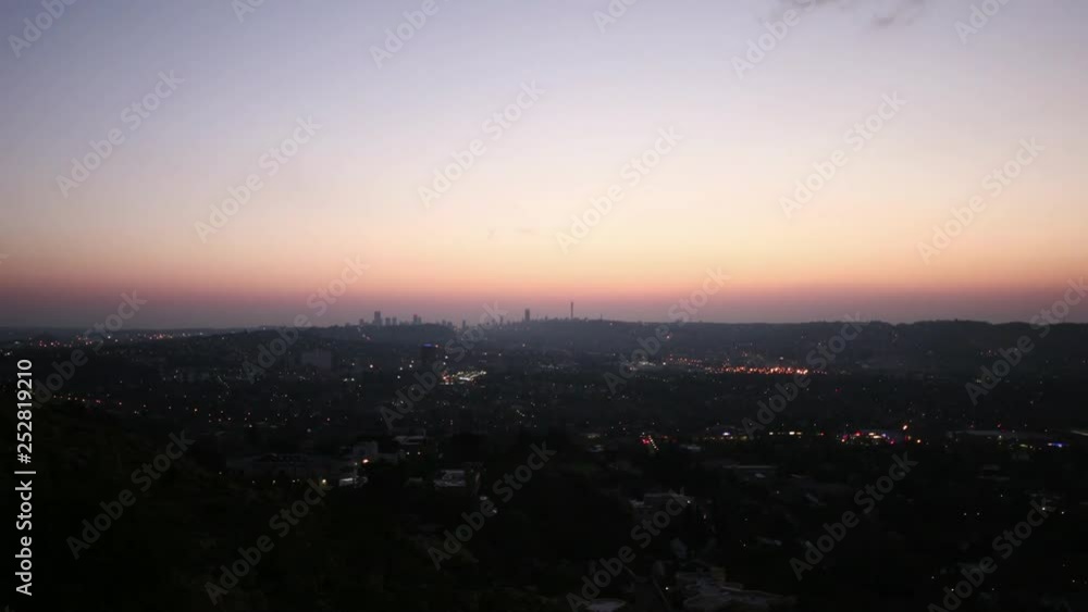 Johannesburg at night - Time Lapse 