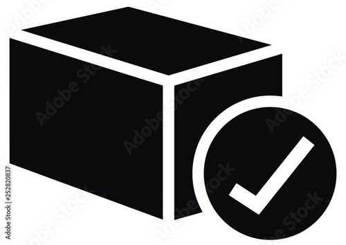 sent shipment, web vector icon, back silhouette