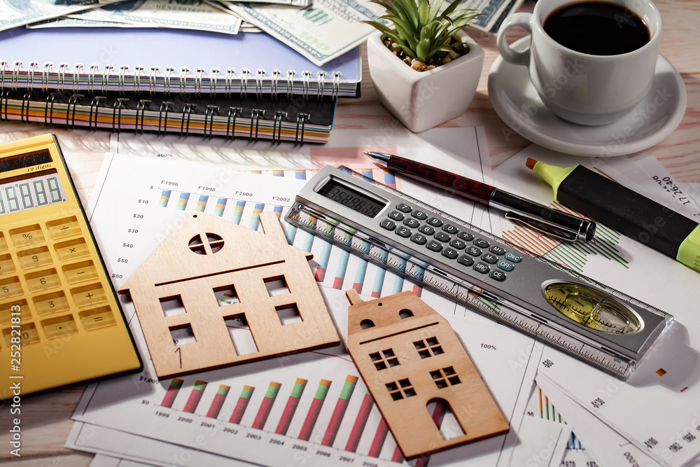 Accounting. Items for doing business in the office in the composition. Accounting. Items for doing business in the office in the composition.