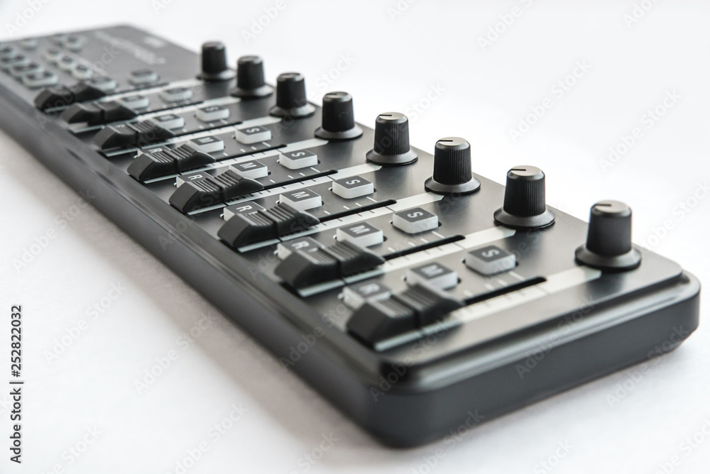 Photo of the analog audio mixer