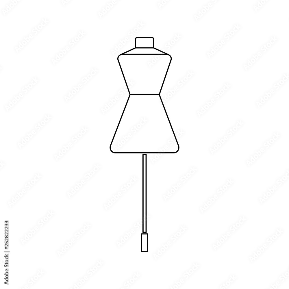 Mannequin line icon for web, mobile and infographics.Vector Illustration Mannequin line icon for web, mobile and infographics.Vector Illustration