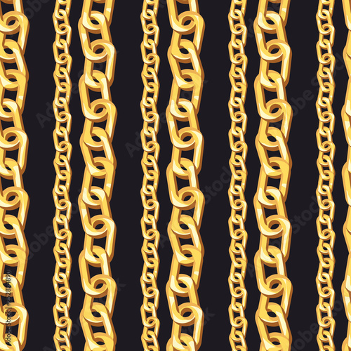 Gold double chain seamless pattern