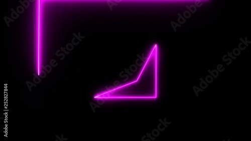 Wallpaper Mural Abstract background with neon light, square,cube. Torontodigital.ca