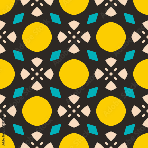 Seamless pattern with geometric ornament. Beautiful abstract artwork.