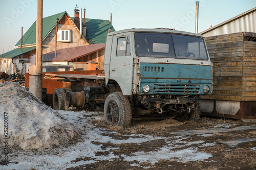 truck on the road