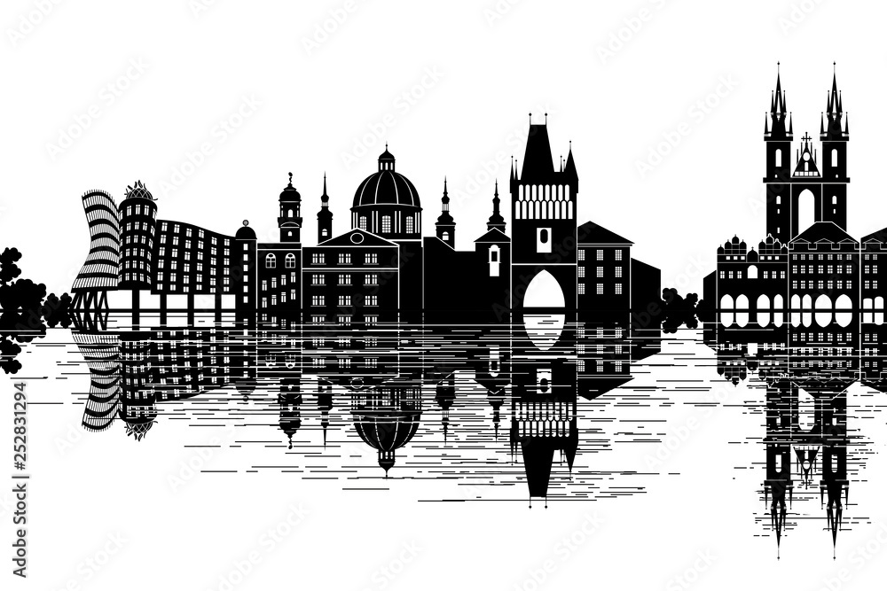 Obraz premium Prague Skyline