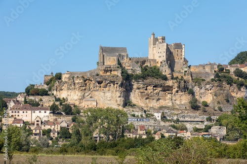  The medieval Chateau de Beynac rising on a limestone cliff above the Dordogne River. France  Dordogne department  Beynac-et-Cazenac