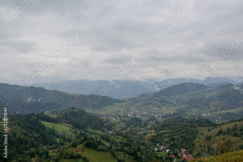Panoramic view of a valley at countryside © hreniuca
