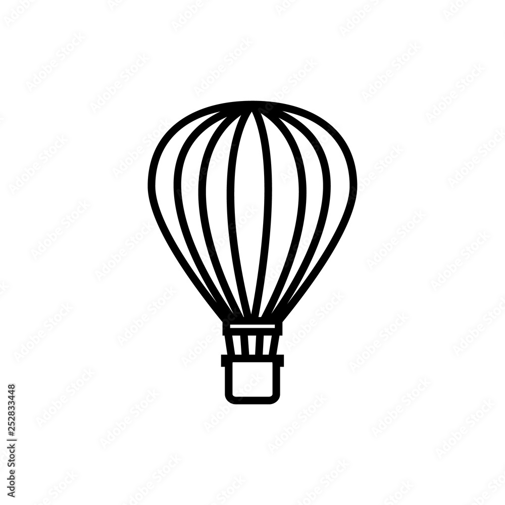 Hot Air Balloon line icon, logo isolated on white background Hot Air Balloon line icon, logo isolated on white background