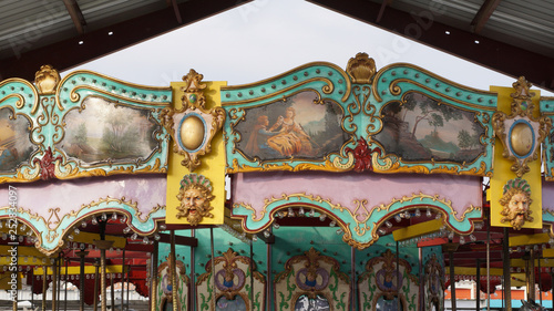 Vintage carousel carnival ride