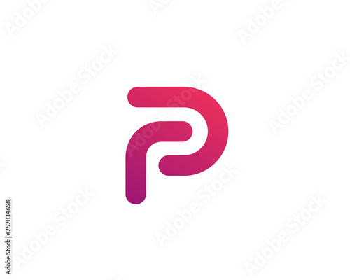 Letter P logo icon design template elements