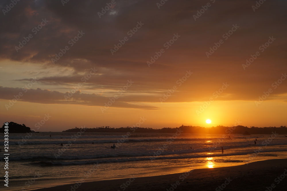 sunset on beach