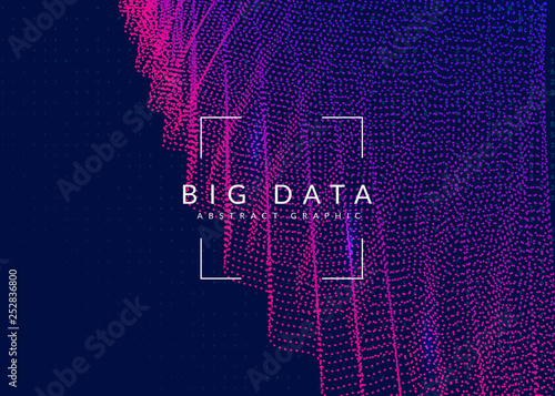 Big data background. Technology for visualization, artificial intelligence, deep learning and quantum computing. Design template for system concept. Modern big data backdrop.