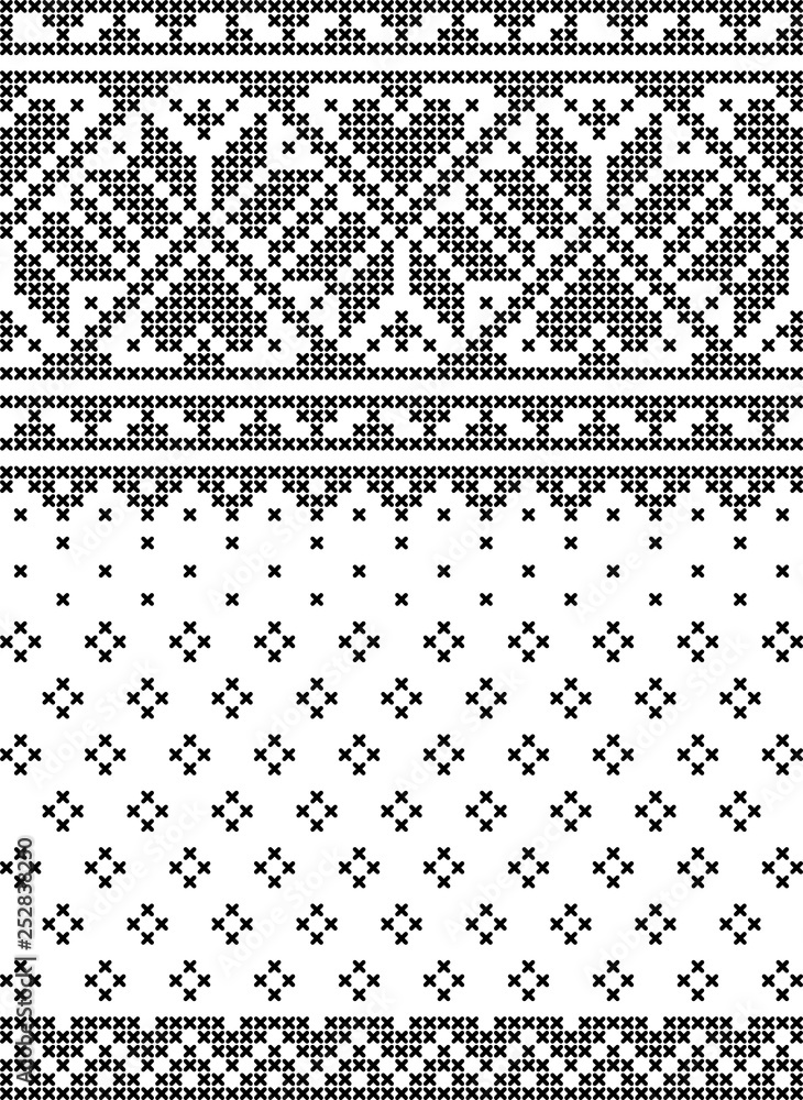 cross stich, set of seamless patterns cross stich, set of seamless patterns