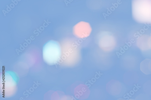 ิblue bokeh blurred abstract light wallpaper background.