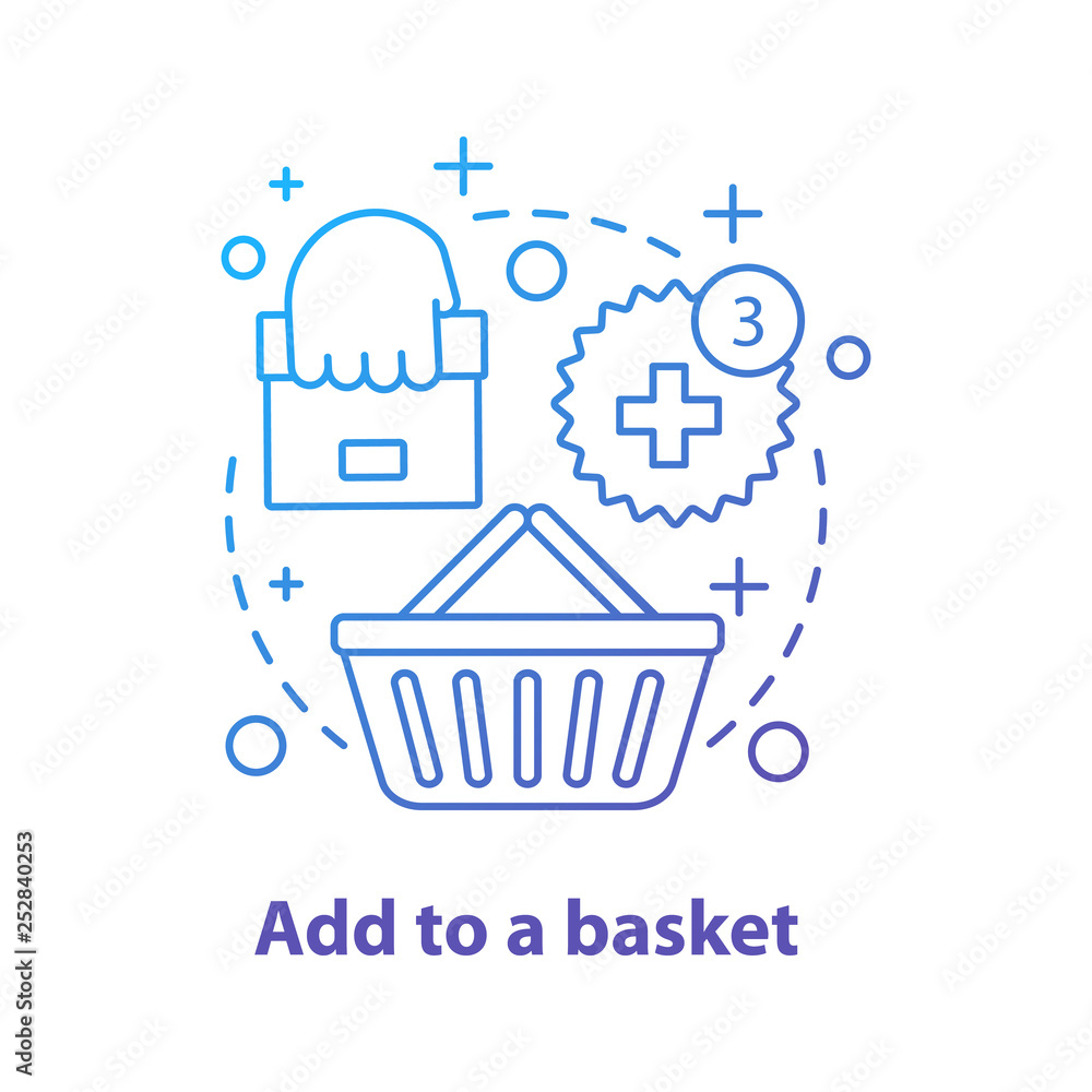 Add to basket concept icon