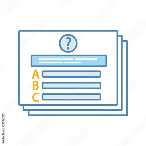 Set of questions color icon