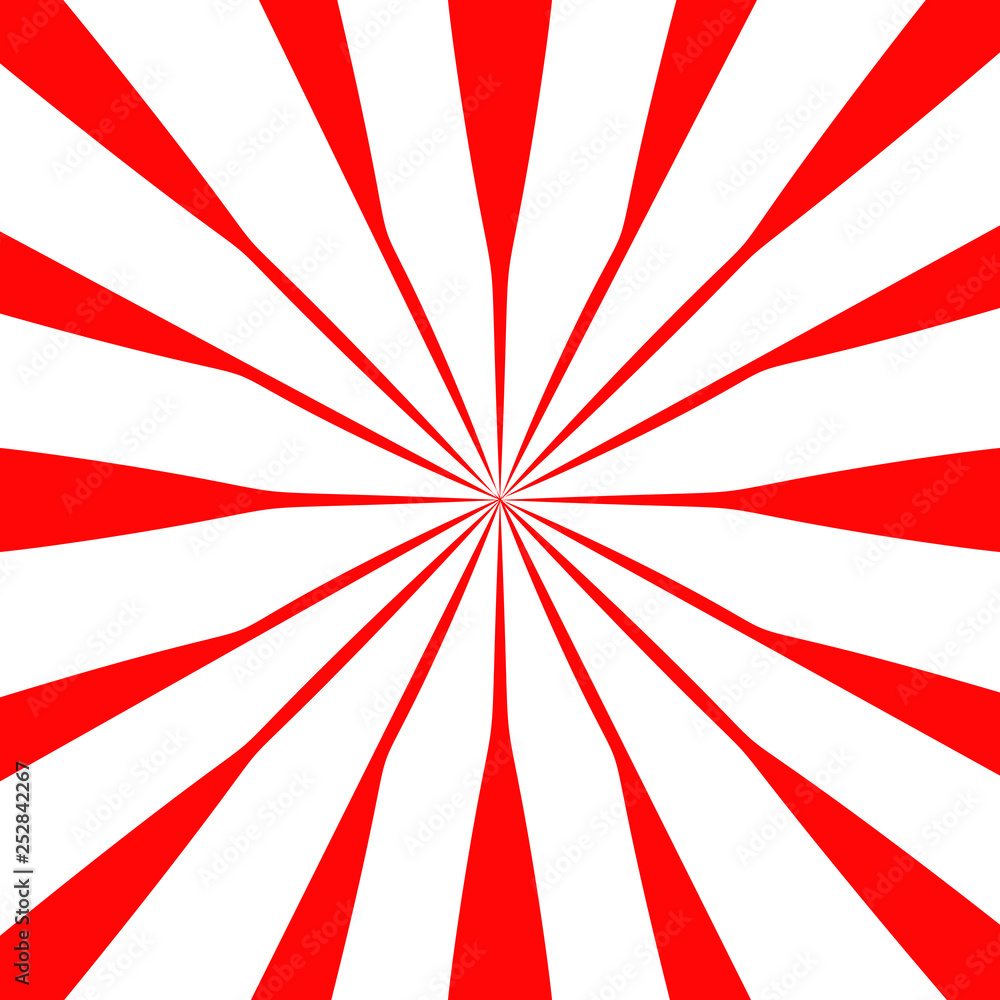 Fototapeta premium Abstract design red and white background pattern vector illustration.Sun shining background concept