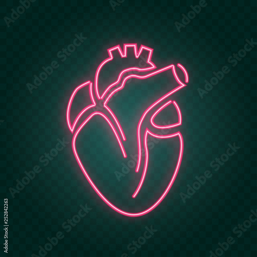 real heart neon sign