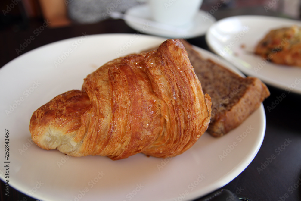 Croissant on a tray Croissant on a tray