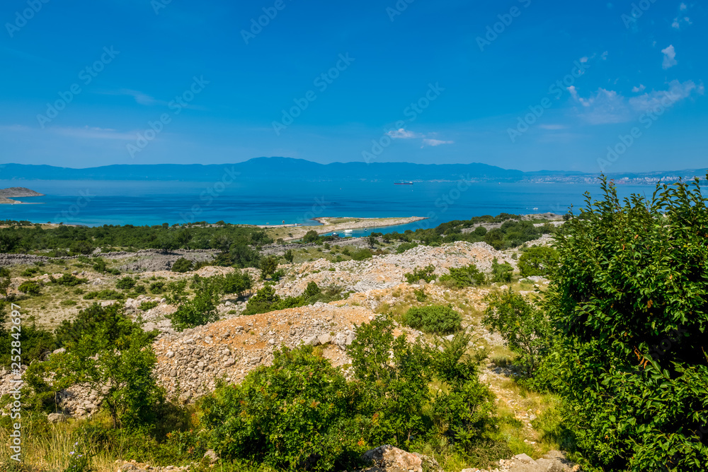 Landscape with mountain and sea