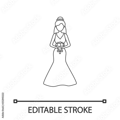 Bride linear icon