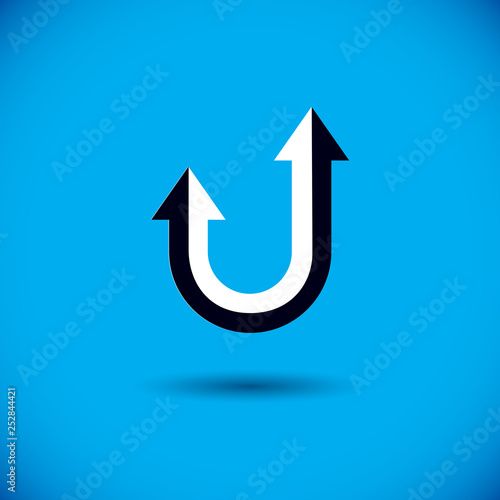 Vector boost up arrow, graphic design element. Business success conceptual logo. Company development trend. Free Download Vector boost up arrow, graphic design element. Business success conceptual logo. Company development trend. - GFXLoad