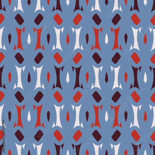 Seamless pattern with alternate geometric shapes. Retro abstract artwork.